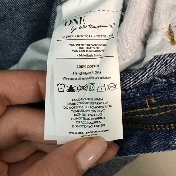 One X OneTeaspoon for Free People Outlaws Distressed Shorts - Picture 9 of 10